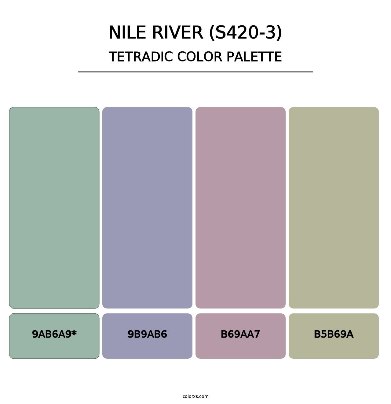 Nile River (S420-3) - Tetradic Color Palette