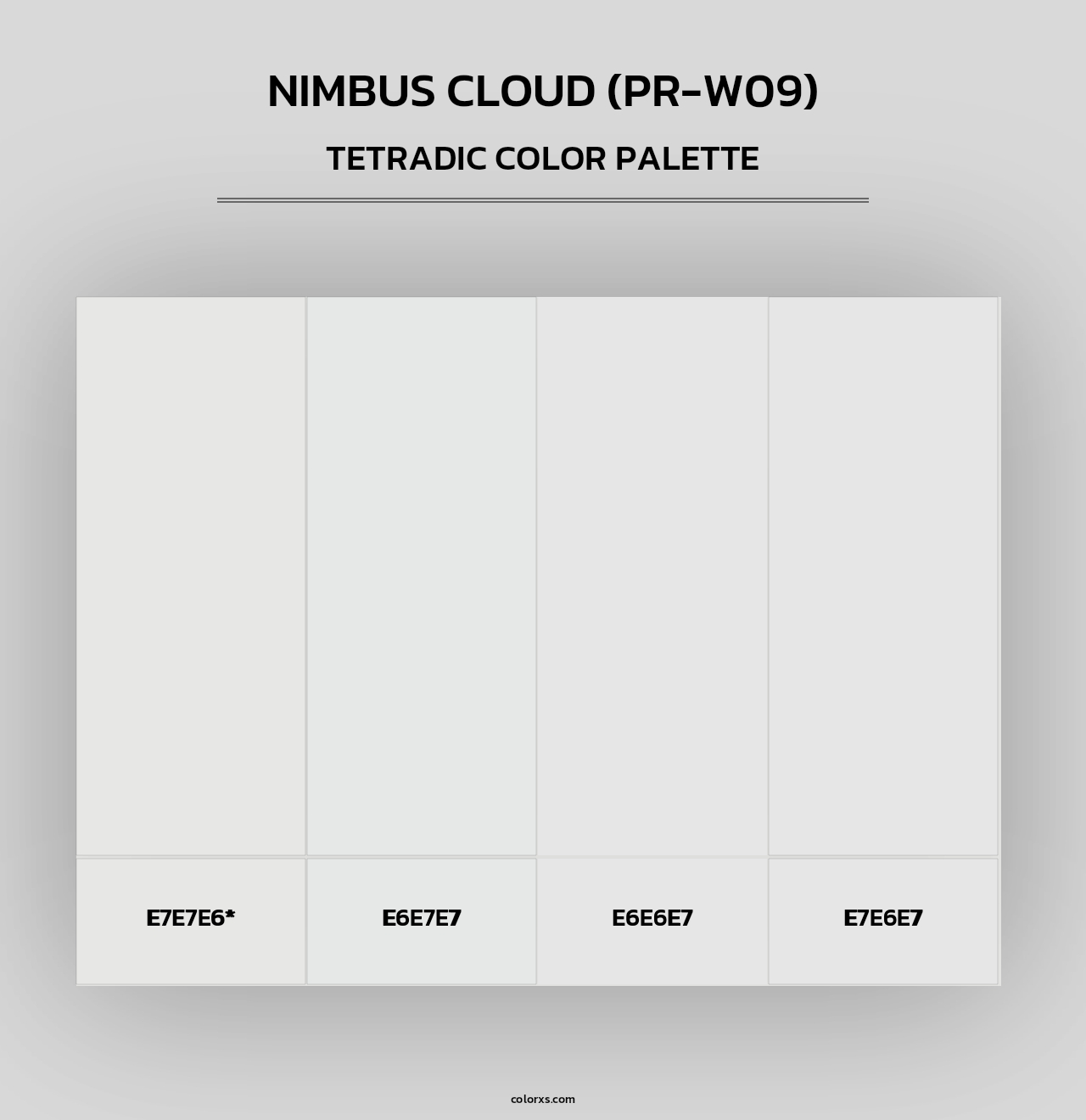 Nimbus Cloud (PR-W09) - Tetradic Color Palette