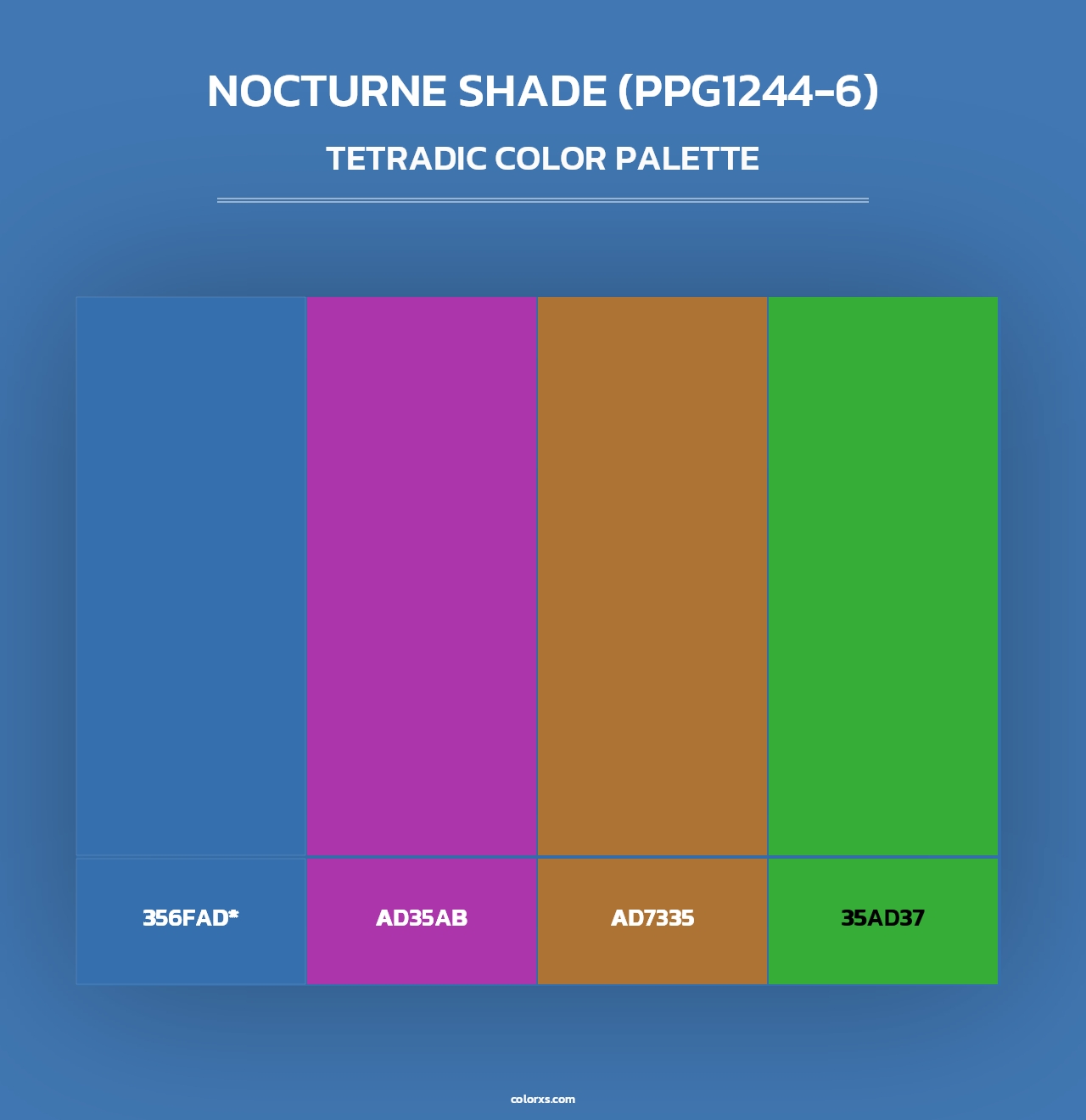Nocturne Shade (PPG1244-6) - Tetradic Color Palette