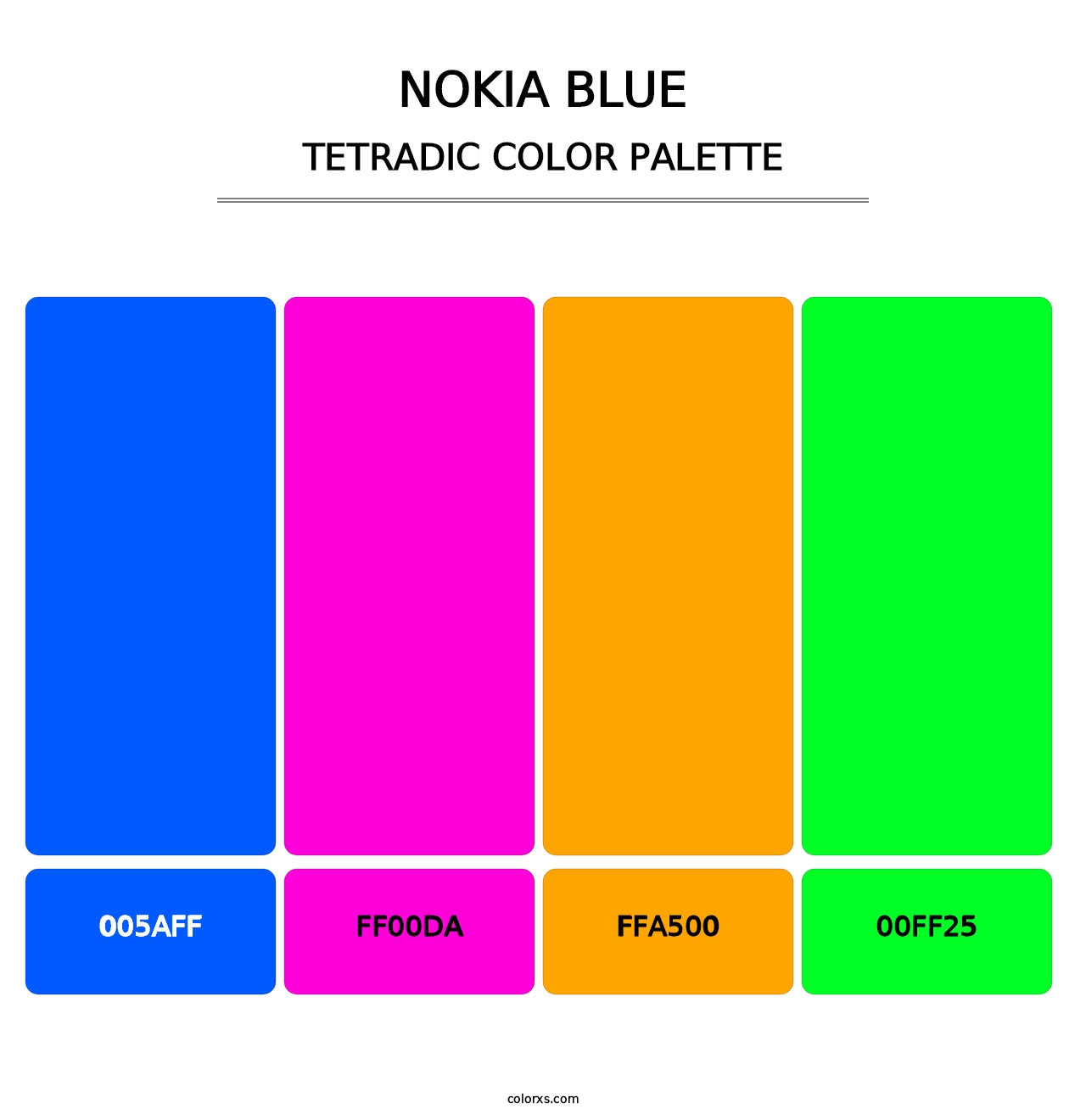 Nokia Blue - Tetradic Color Palette