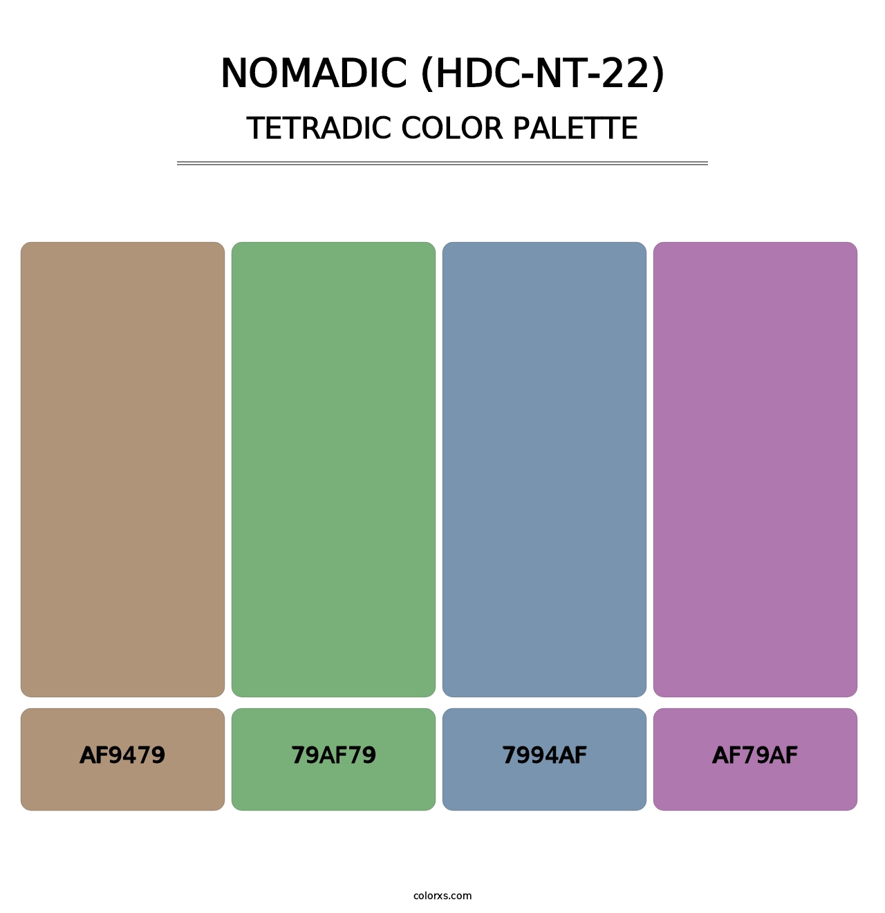 Nomadic (HDC-NT-22) - Tetradic Color Palette