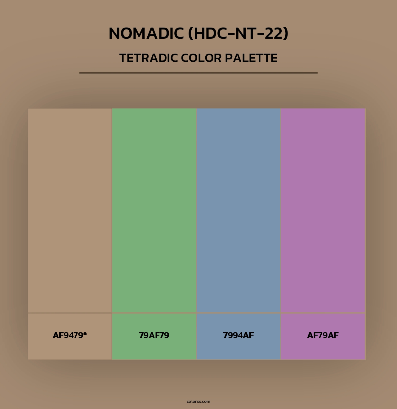 Nomadic (HDC-NT-22) - Tetradic Color Palette