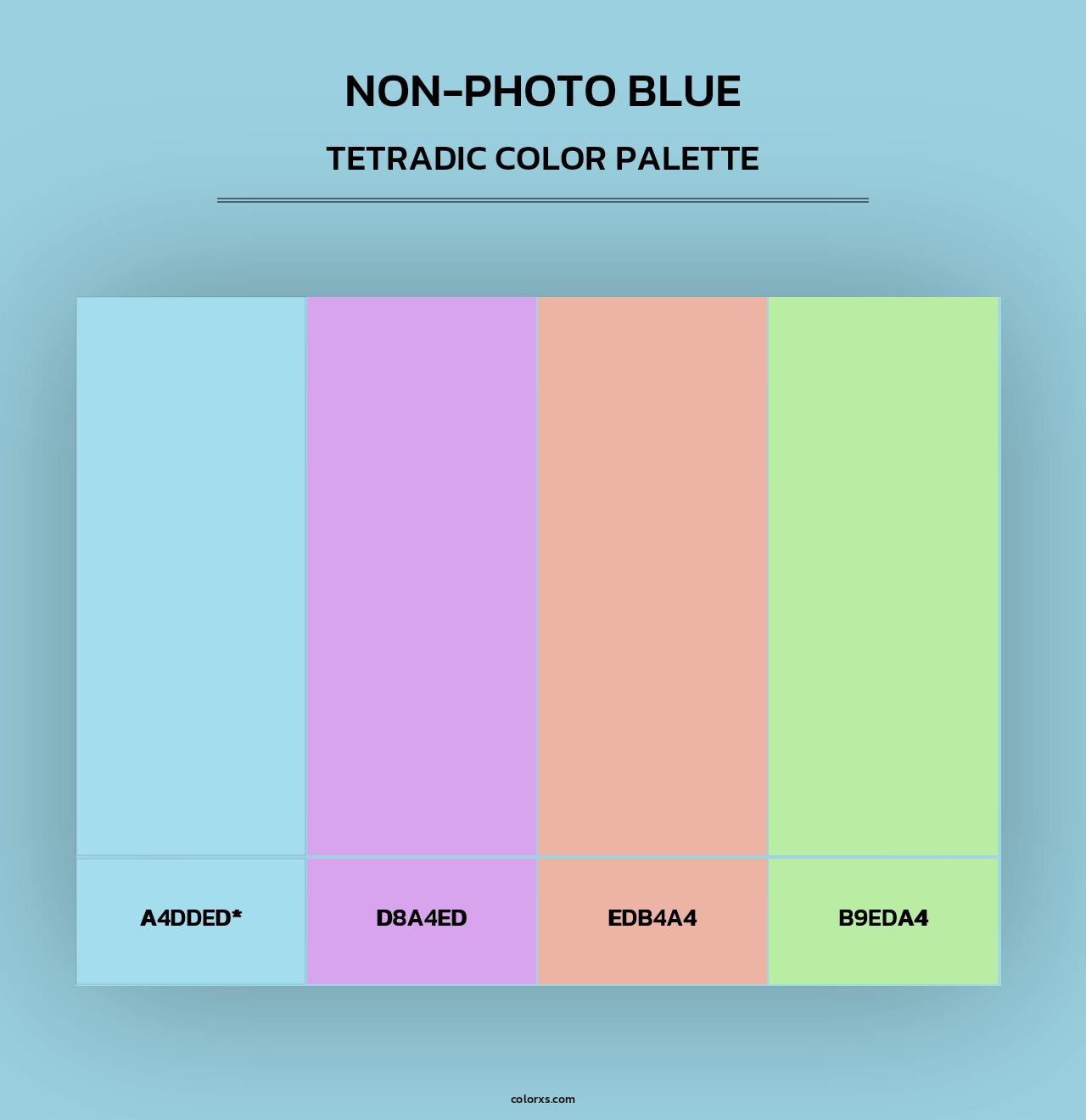 Non-photo Blue - Tetradic Color Palette