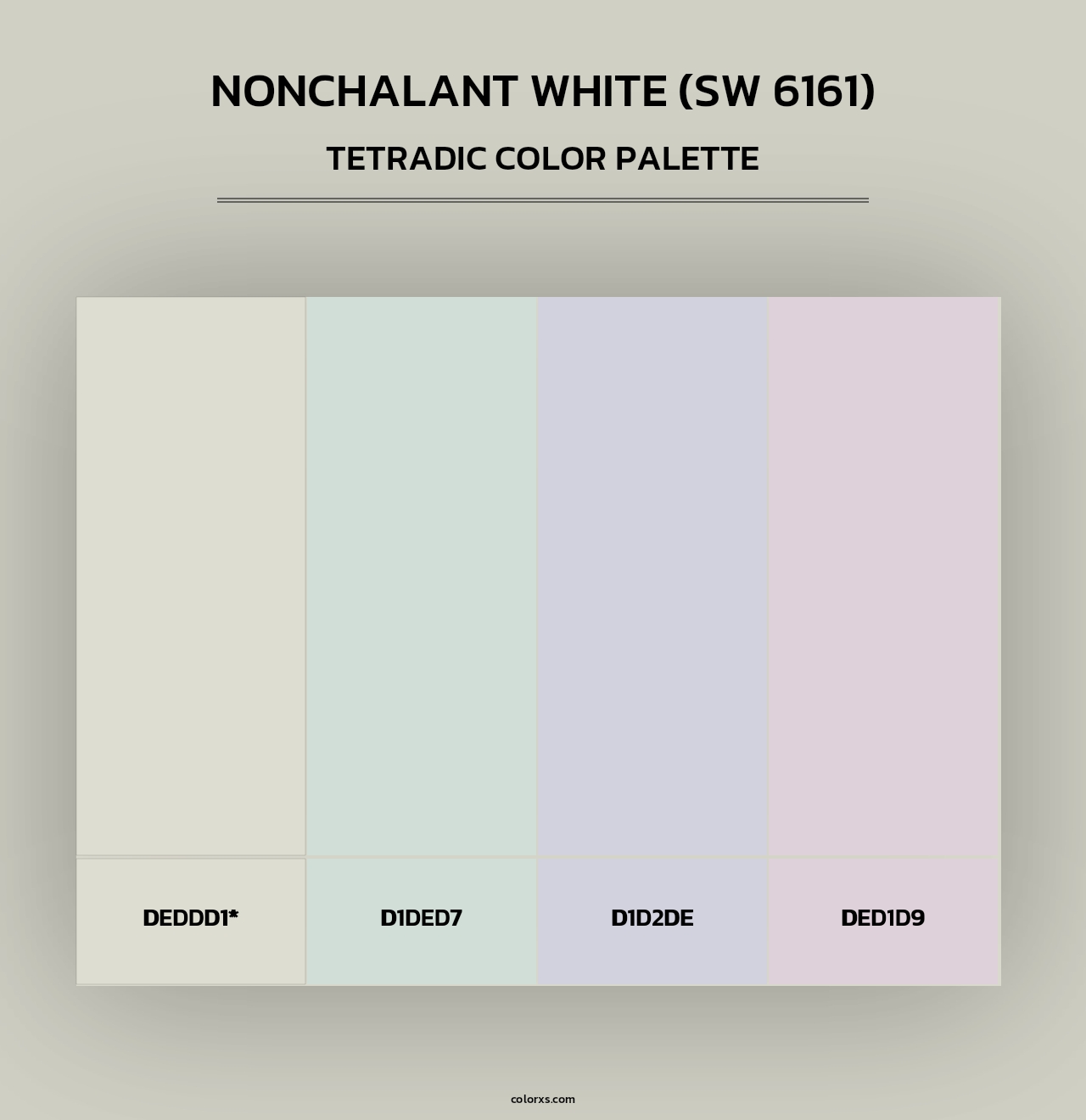 Nonchalant White (SW 6161) - Tetradic Color Palette