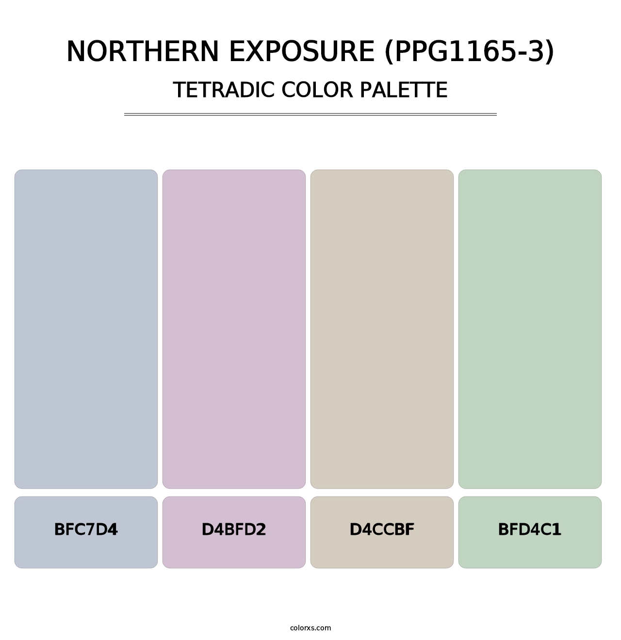 Northern Exposure (PPG1165-3) - Tetradic Color Palette