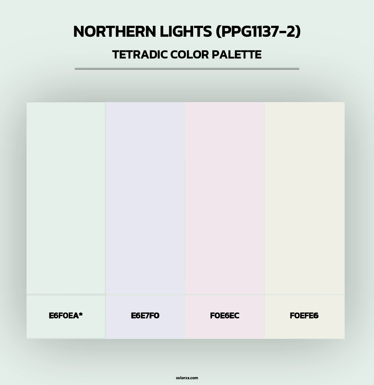 Northern Lights (PPG1137-2) - Tetradic Color Palette