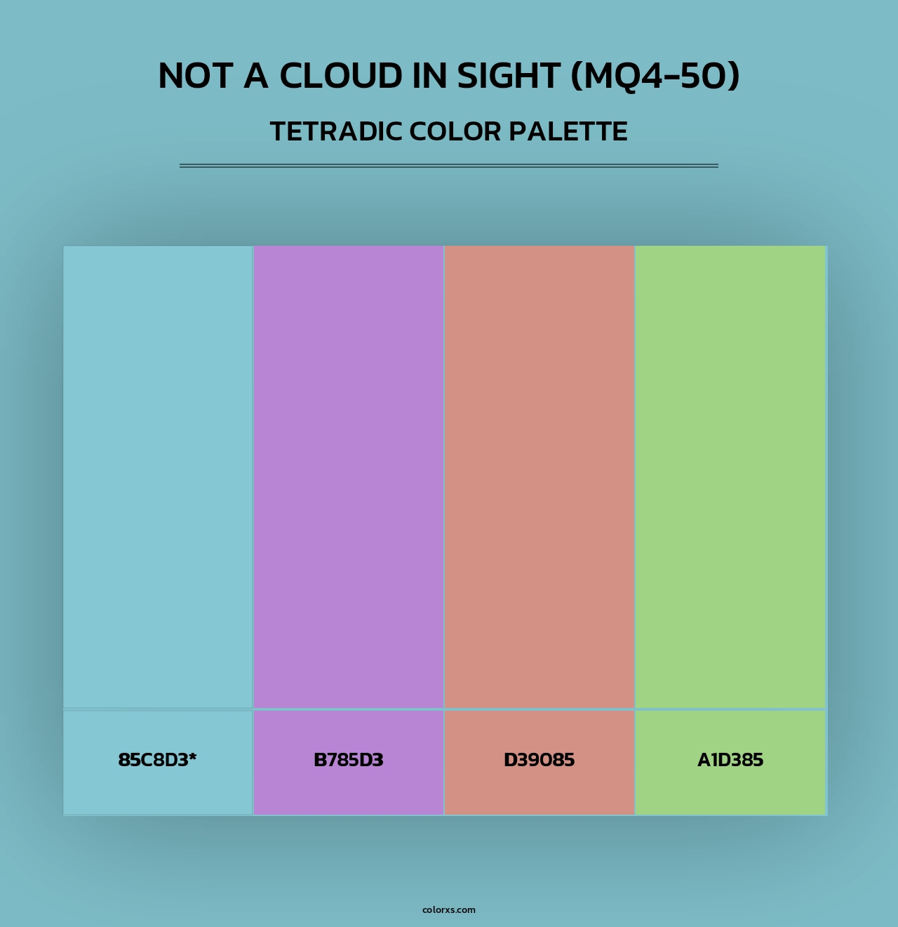 Not A Cloud In Sight (MQ4-50) - Tetradic Color Palette