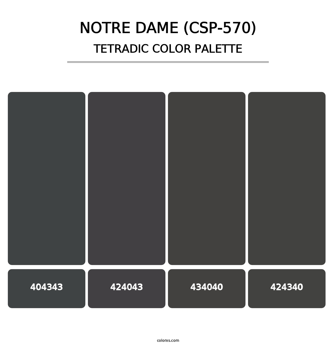 Notre Dame (CSP-570) - Tetradic Color Palette