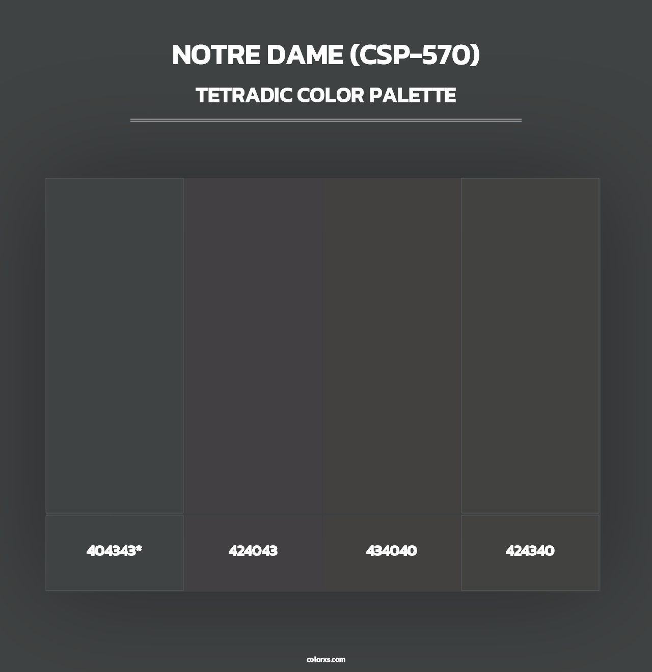 Notre Dame (CSP-570) - Tetradic Color Palette