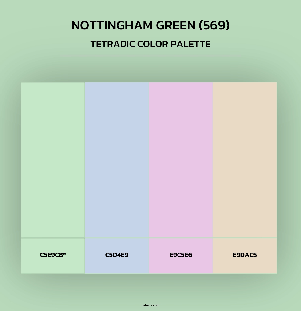 Nottingham Green (569) - Tetradic Color Palette