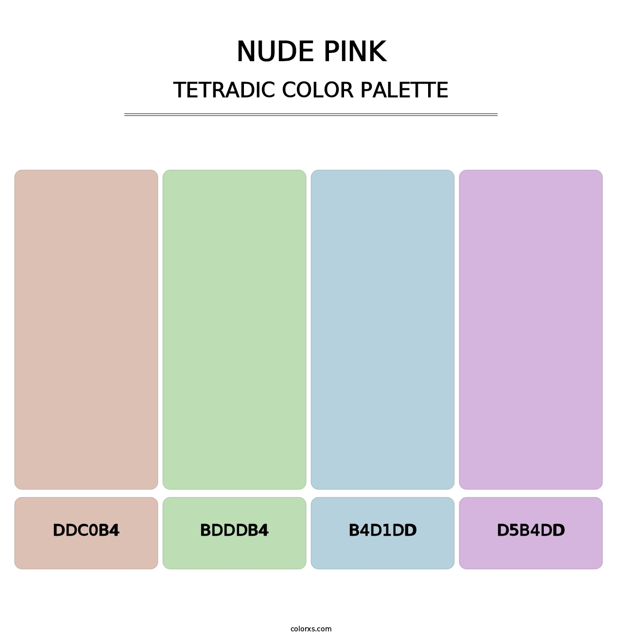 Nude Pink - Tetradic Color Palette