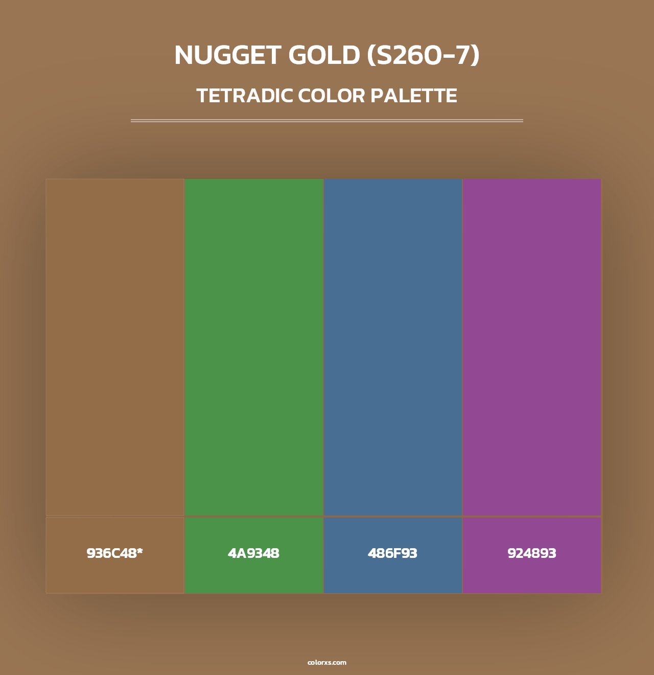 Nugget Gold (S260-7) - Tetradic Color Palette
