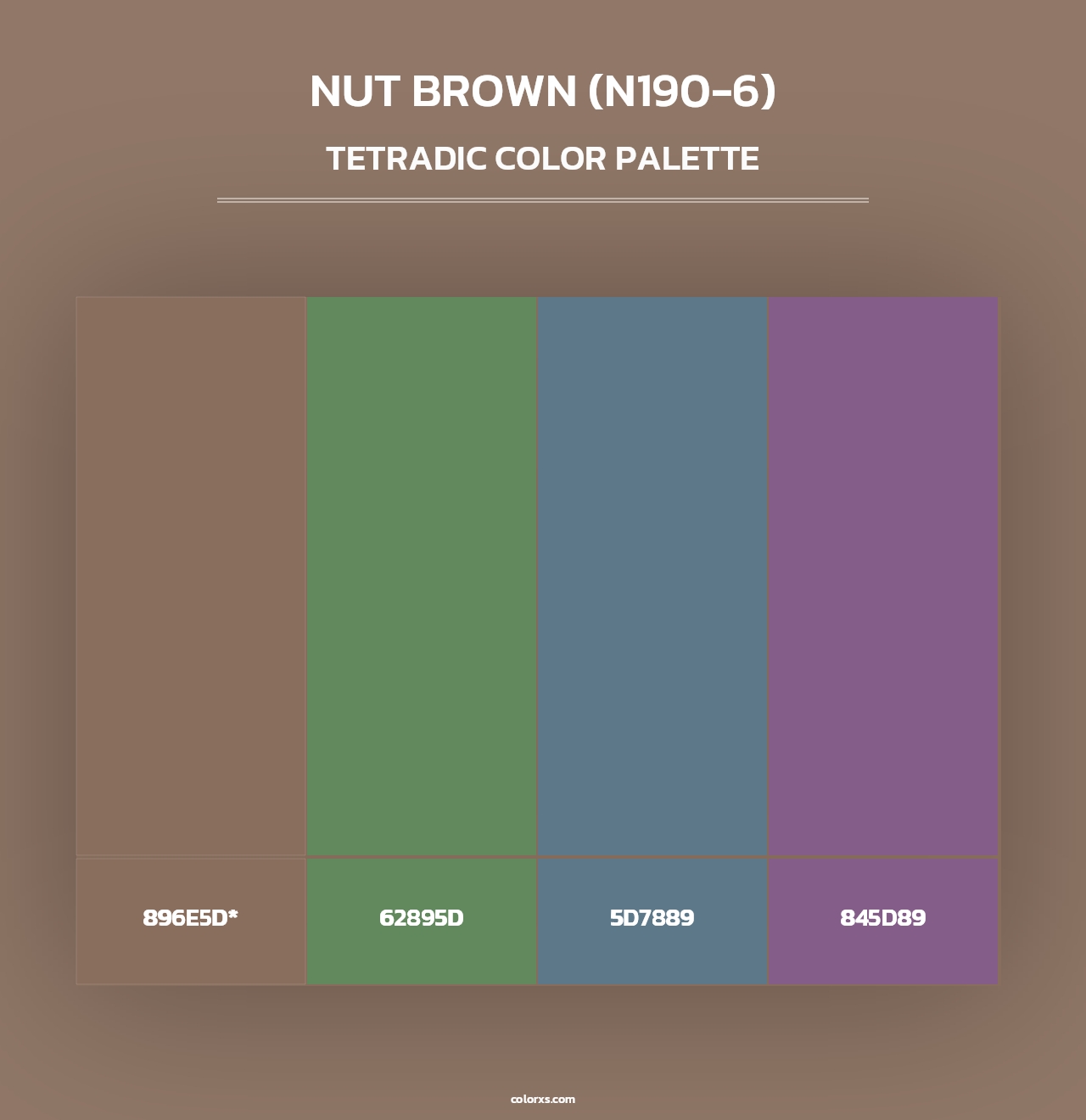 Nut Brown (N190-6) - Tetradic Color Palette