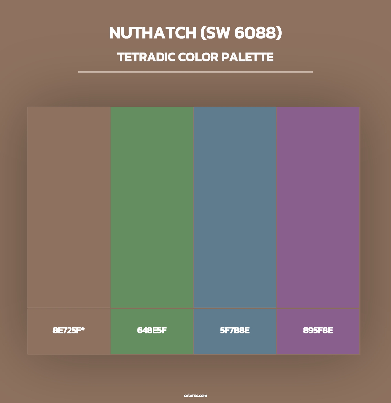 Nuthatch (SW 6088) - Tetradic Color Palette