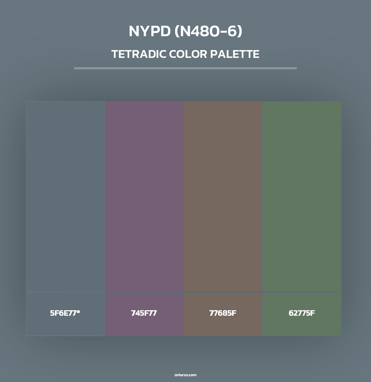 Nypd (N480-6) - Tetradic Color Palette