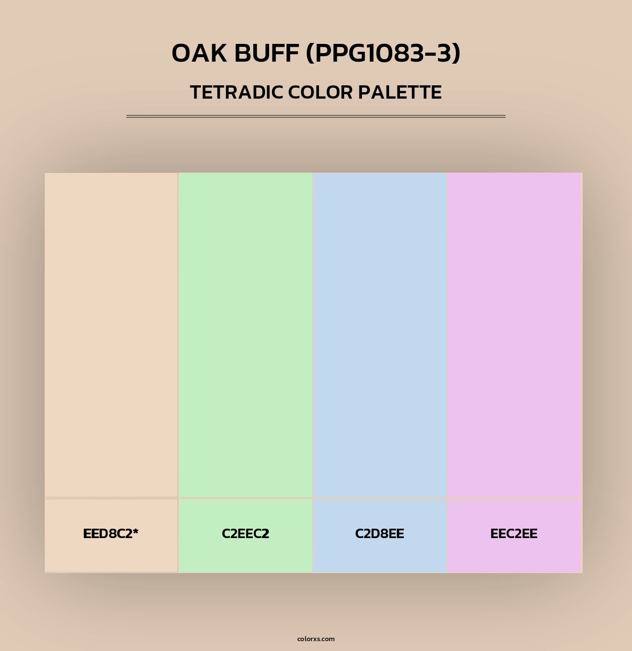 Oak Buff (PPG1083-3) - Tetradic Color Palette