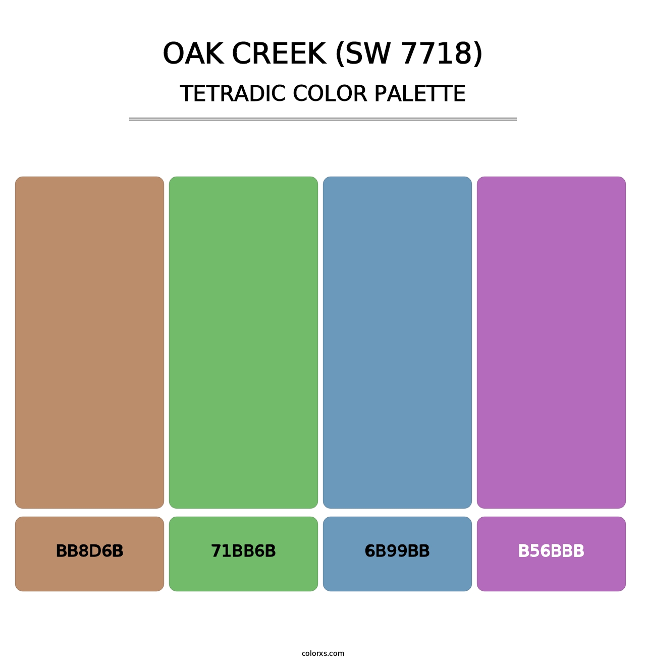 Oak Creek (SW 7718) - Tetradic Color Palette