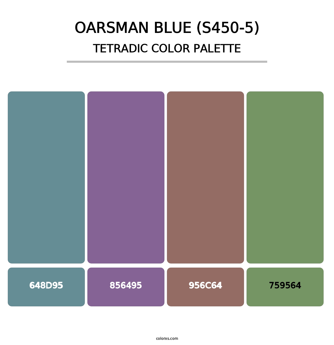 Oarsman Blue (S450-5) - Tetradic Color Palette