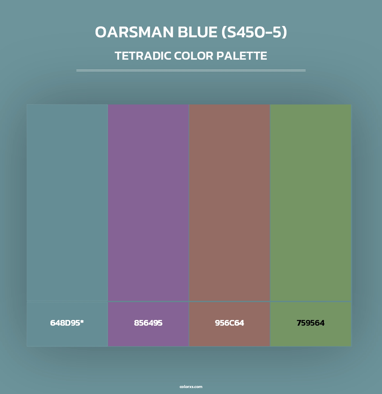 Oarsman Blue (S450-5) - Tetradic Color Palette