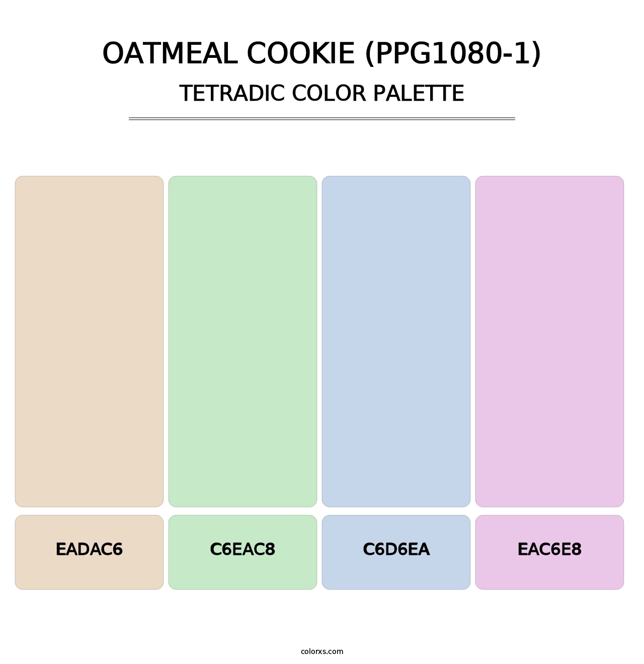 Oatmeal Cookie (PPG1080-1) - Tetradic Color Palette