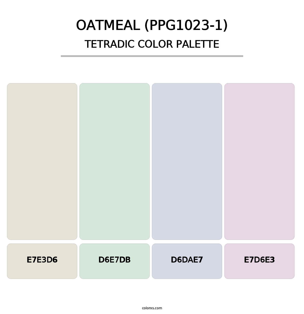 Oatmeal (PPG1023-1) - Tetradic Color Palette