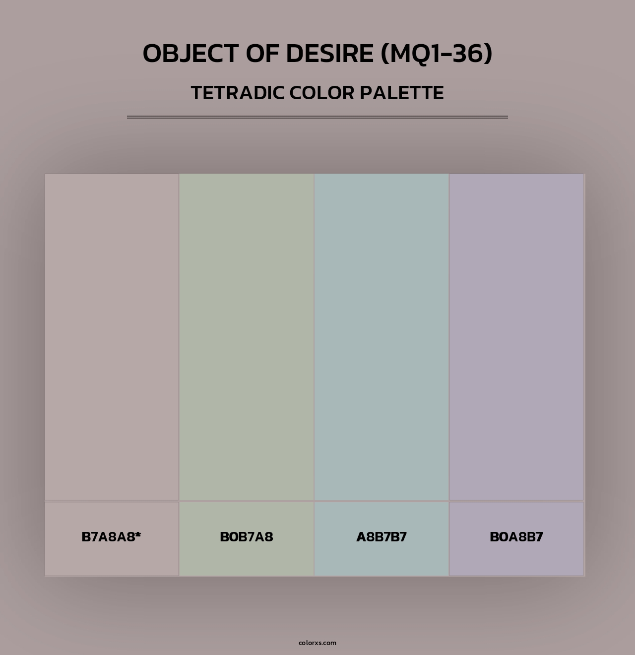 Object Of Desire (MQ1-36) - Tetradic Color Palette