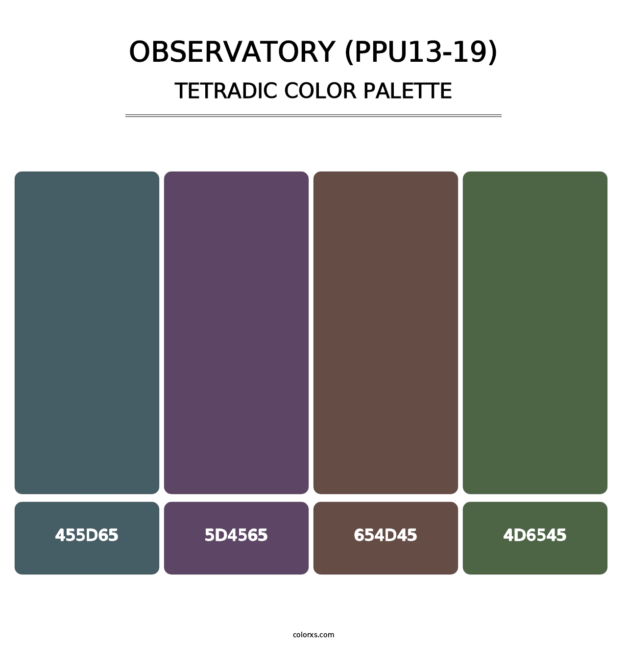 Observatory (PPU13-19) - Tetradic Color Palette