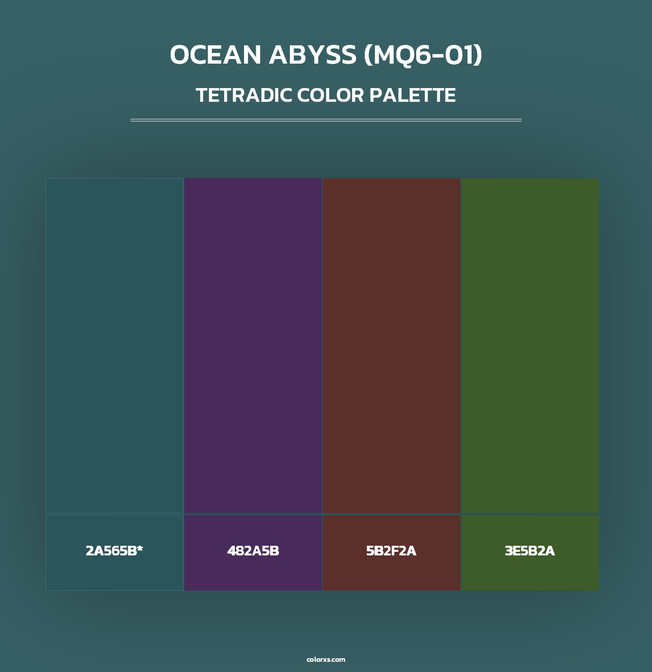 Ocean Abyss (MQ6-01) - Tetradic Color Palette