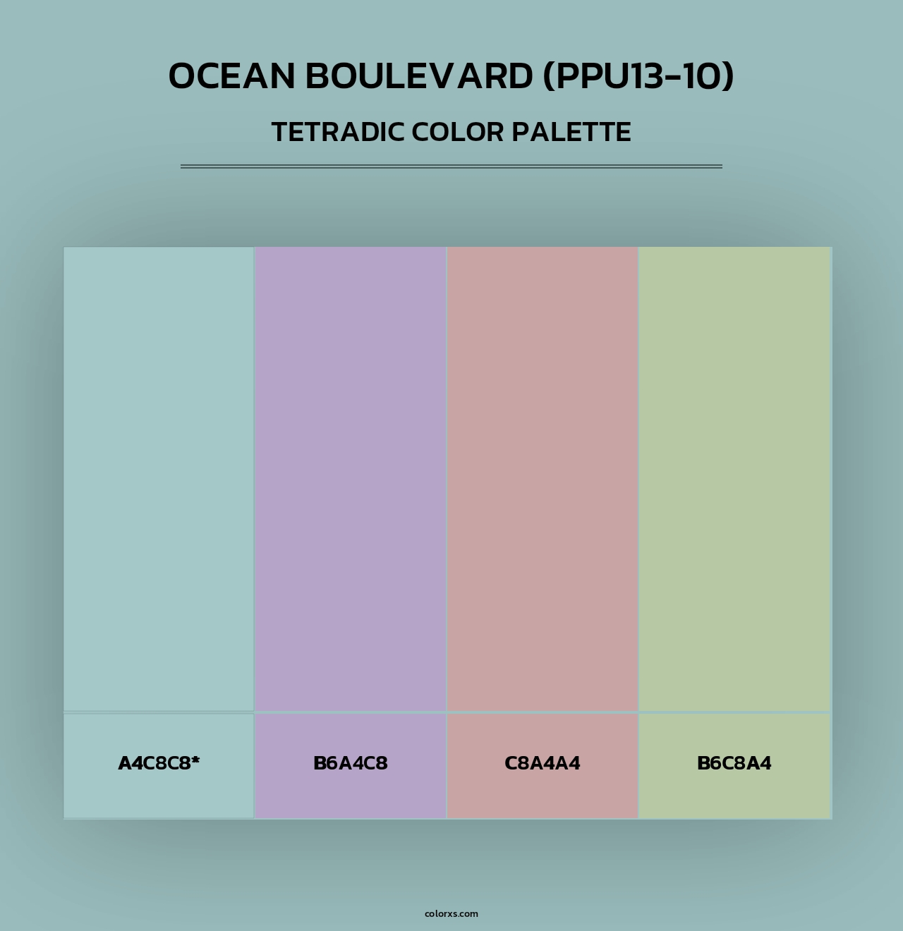 Ocean Boulevard (PPU13-10) - Tetradic Color Palette