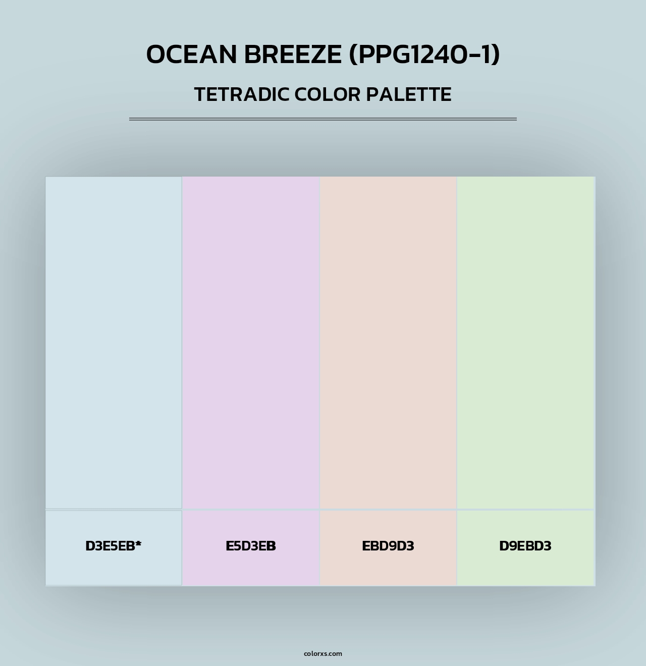 Ocean Breeze (PPG1240-1) - Tetradic Color Palette