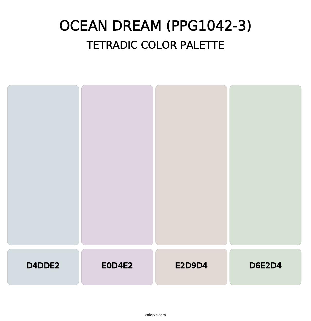 Ocean Dream (PPG1042-3) - Tetradic Color Palette