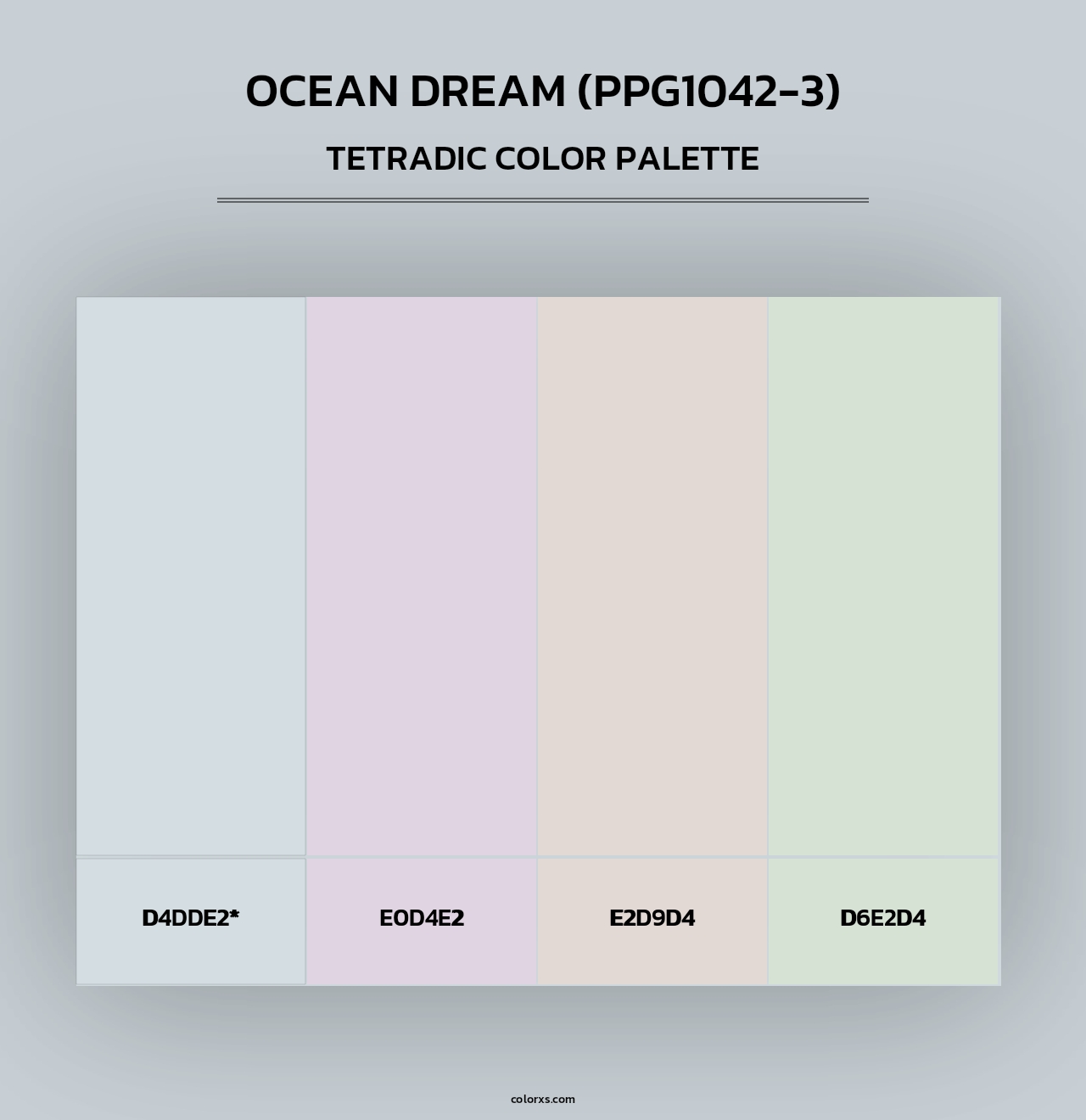 Ocean Dream (PPG1042-3) - Tetradic Color Palette