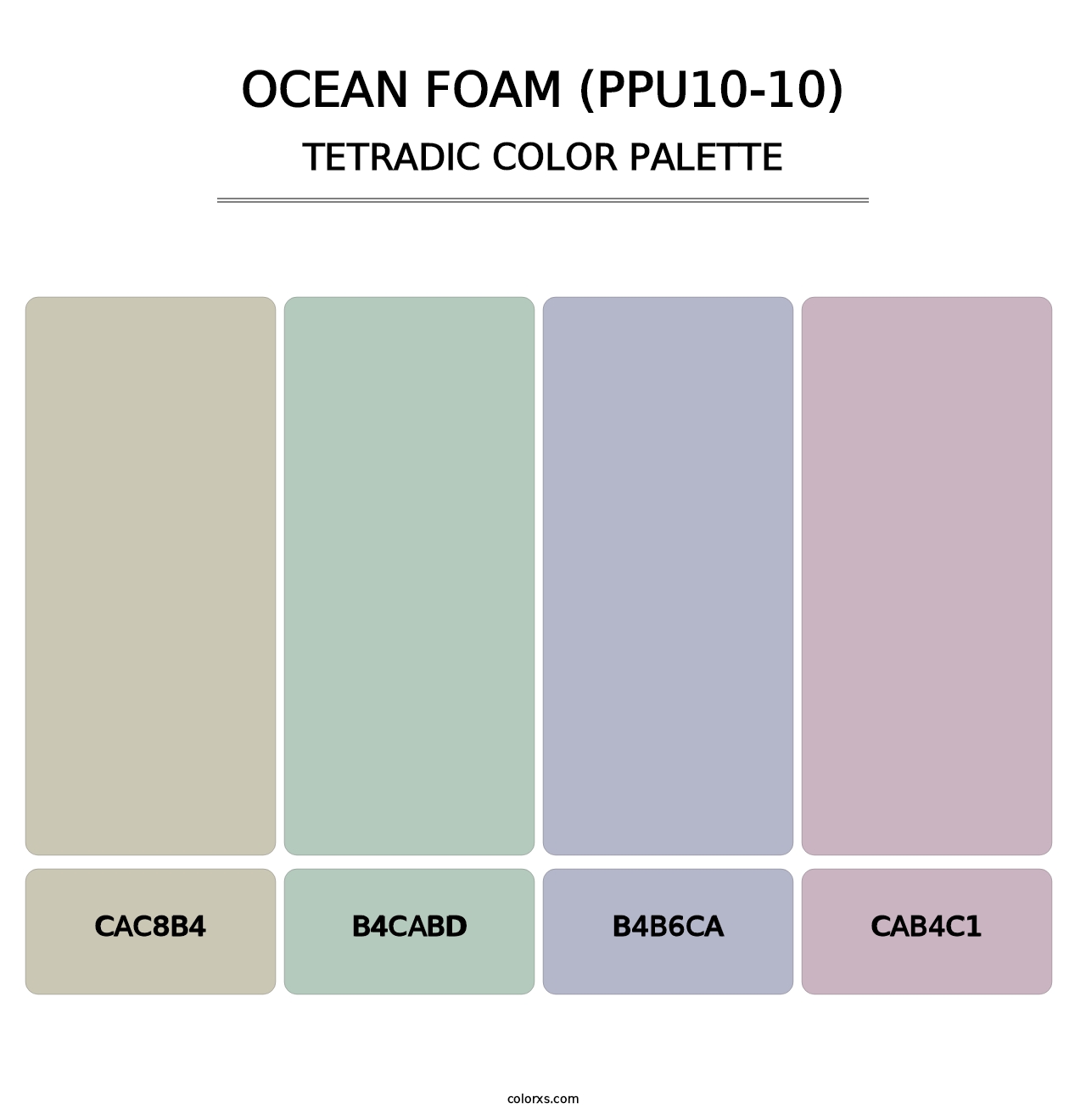 Ocean Foam (PPU10-10) - Tetradic Color Palette