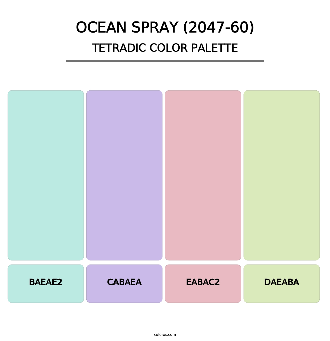 Ocean Spray (2047-60) - Tetradic Color Palette
