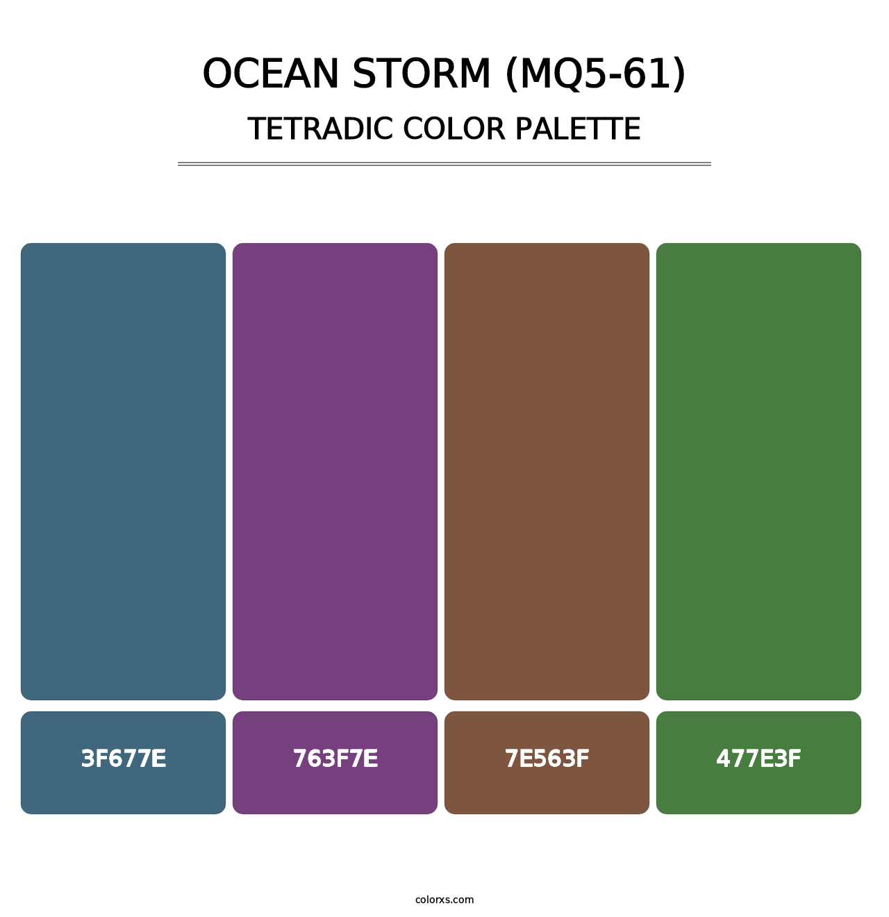 Ocean Storm (MQ5-61) - Tetradic Color Palette