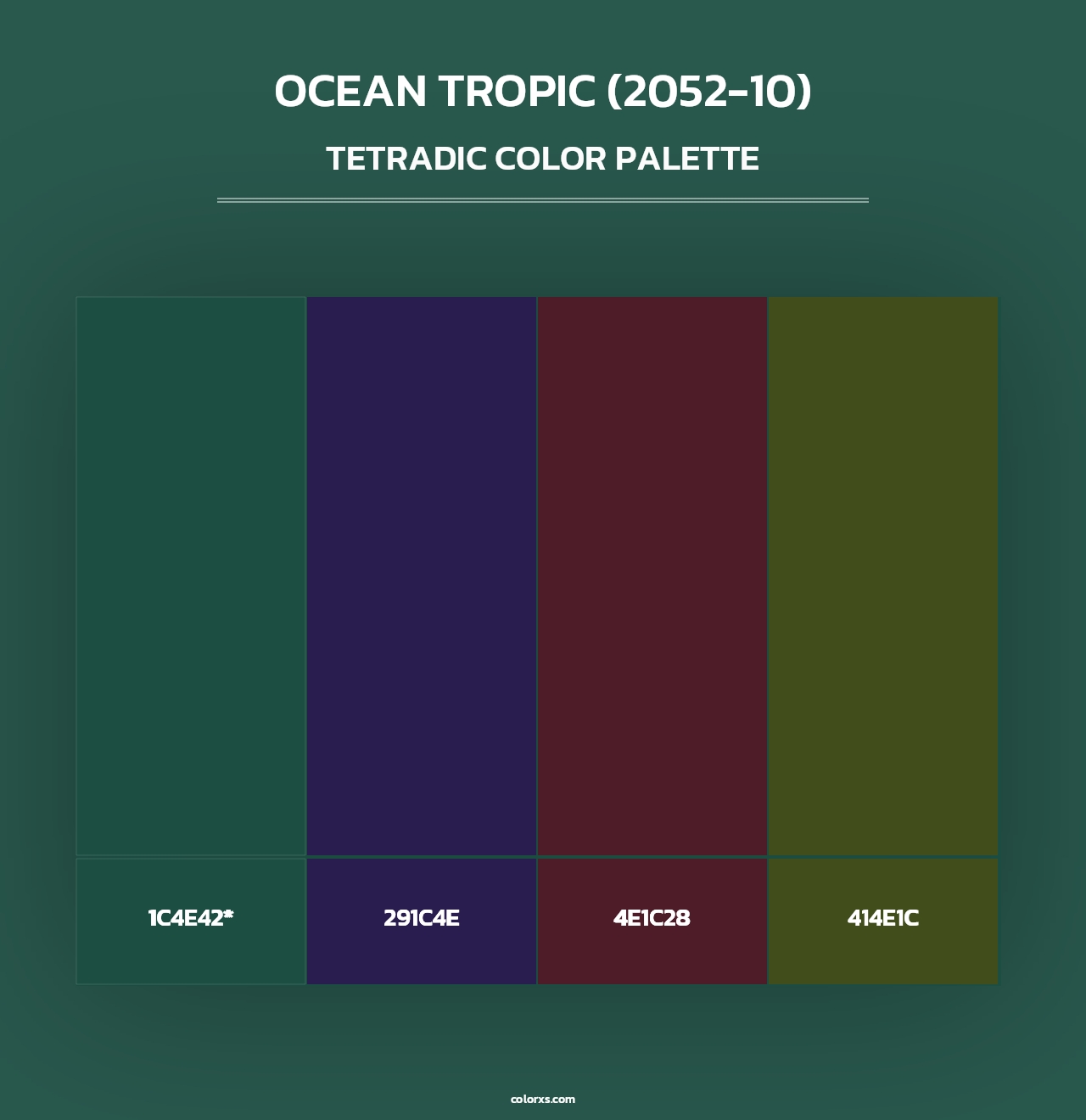Ocean Tropic (2052-10) - Tetradic Color Palette