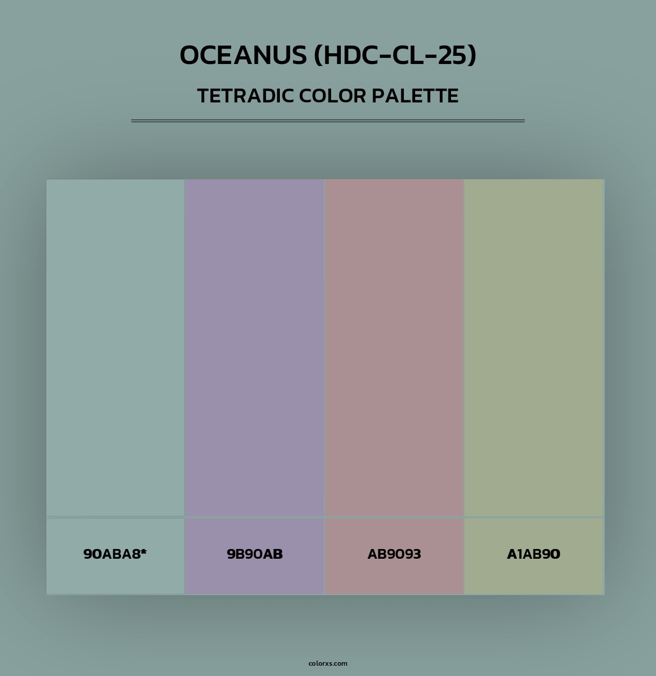 Oceanus (HDC-CL-25) - Tetradic Color Palette