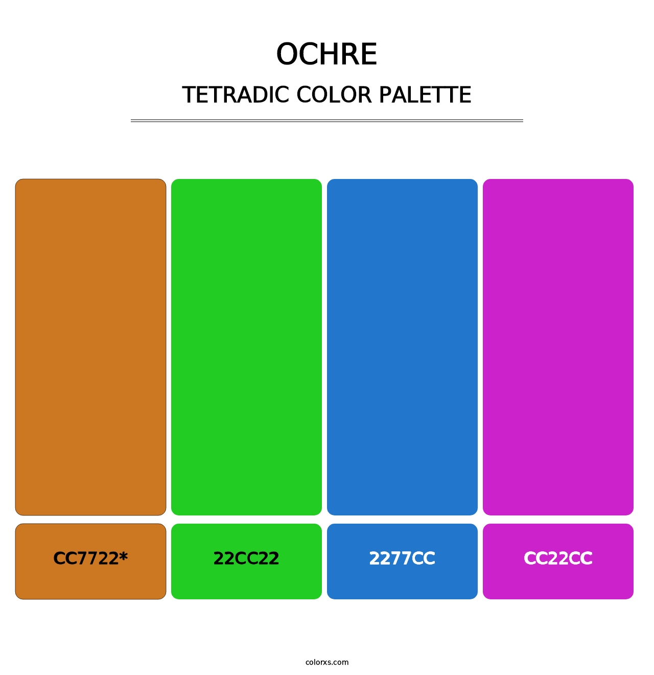 Ochre - Tetradic Color Palette