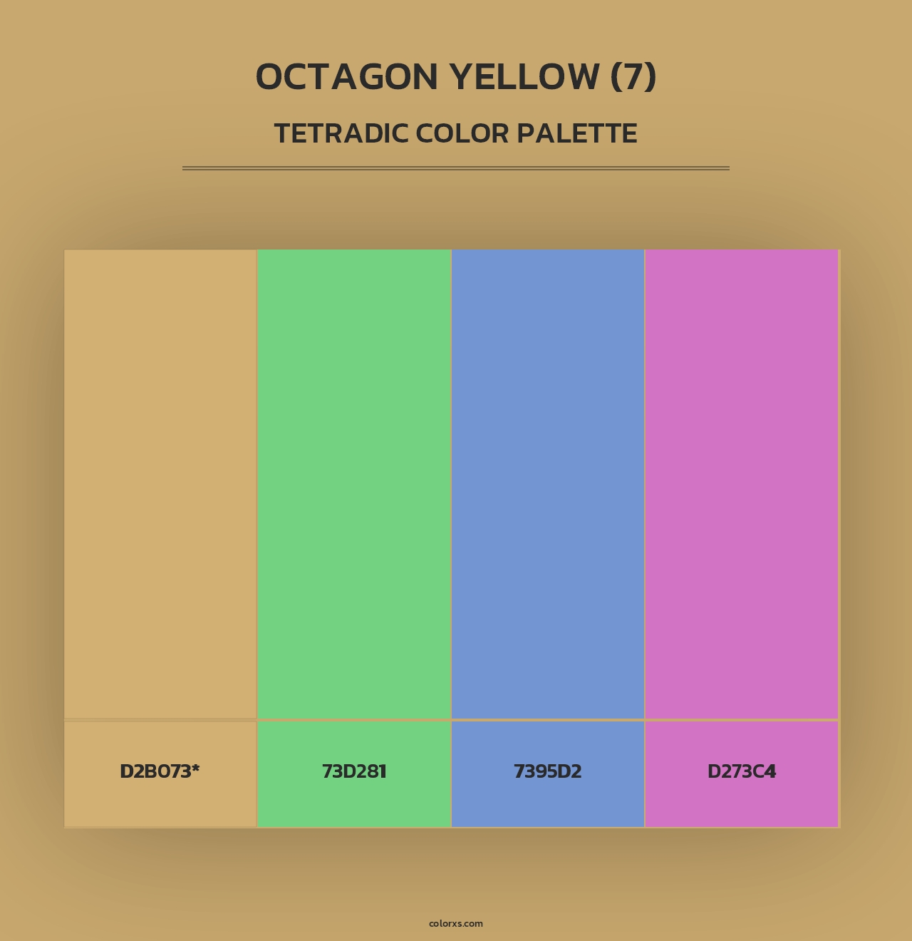 Octagon Yellow (7) - Tetradic Color Palette