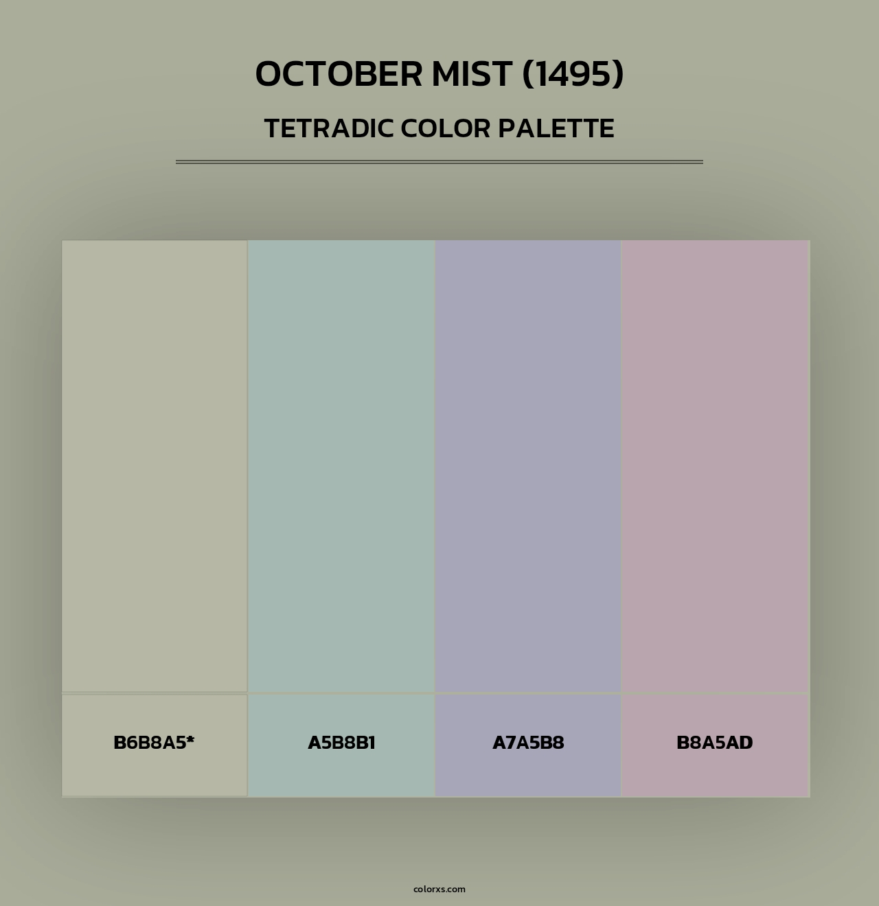 October Mist (1495) - Tetradic Color Palette