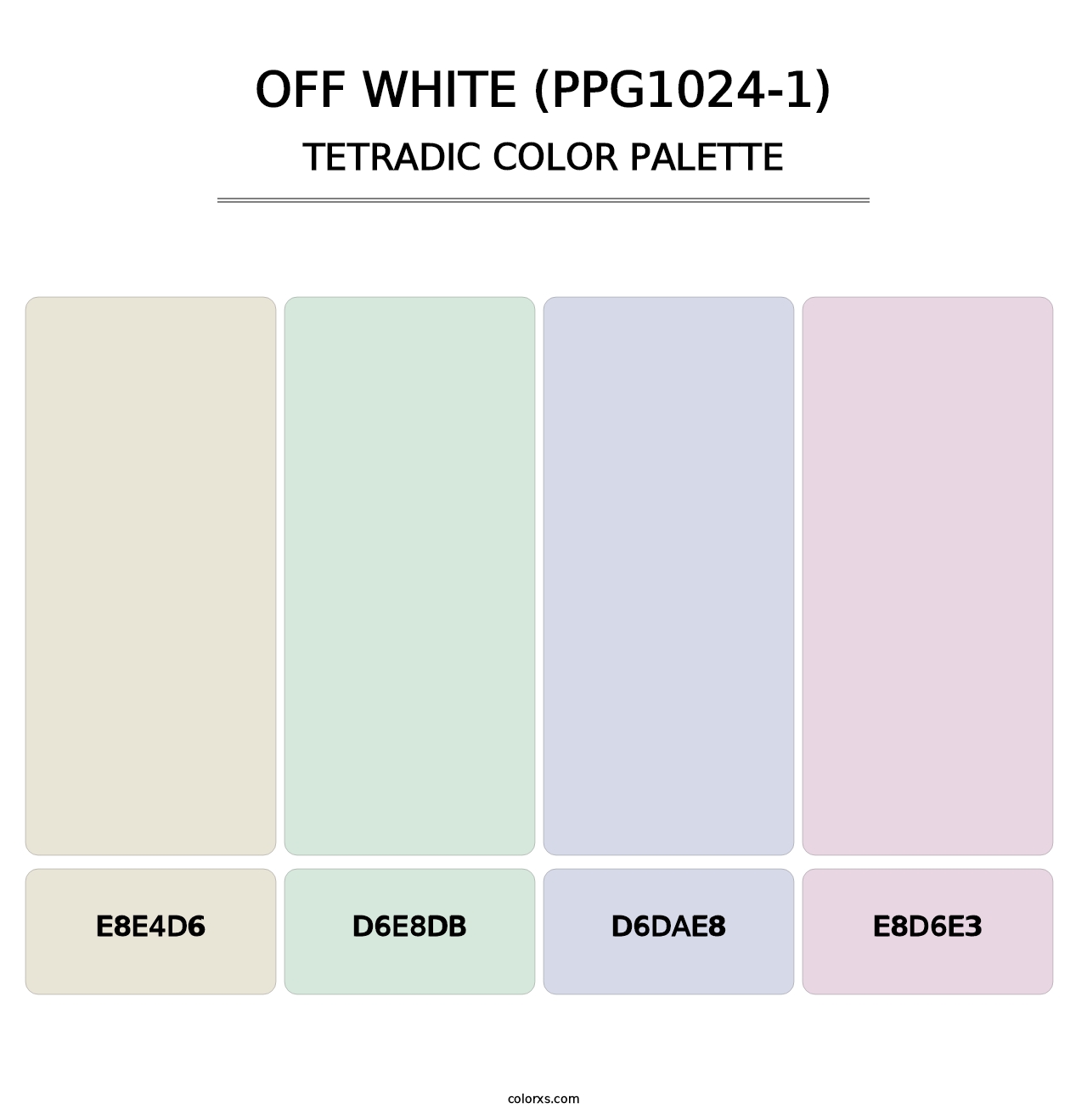 Off White (PPG1024-1) - Tetradic Color Palette