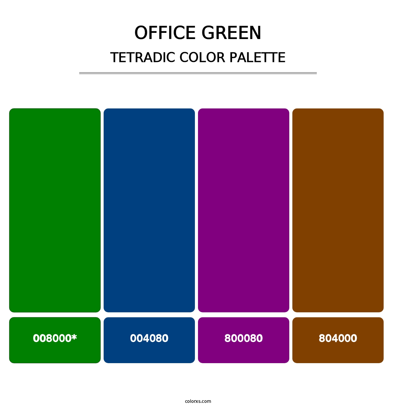 Office Green - Tetradic Color Palette