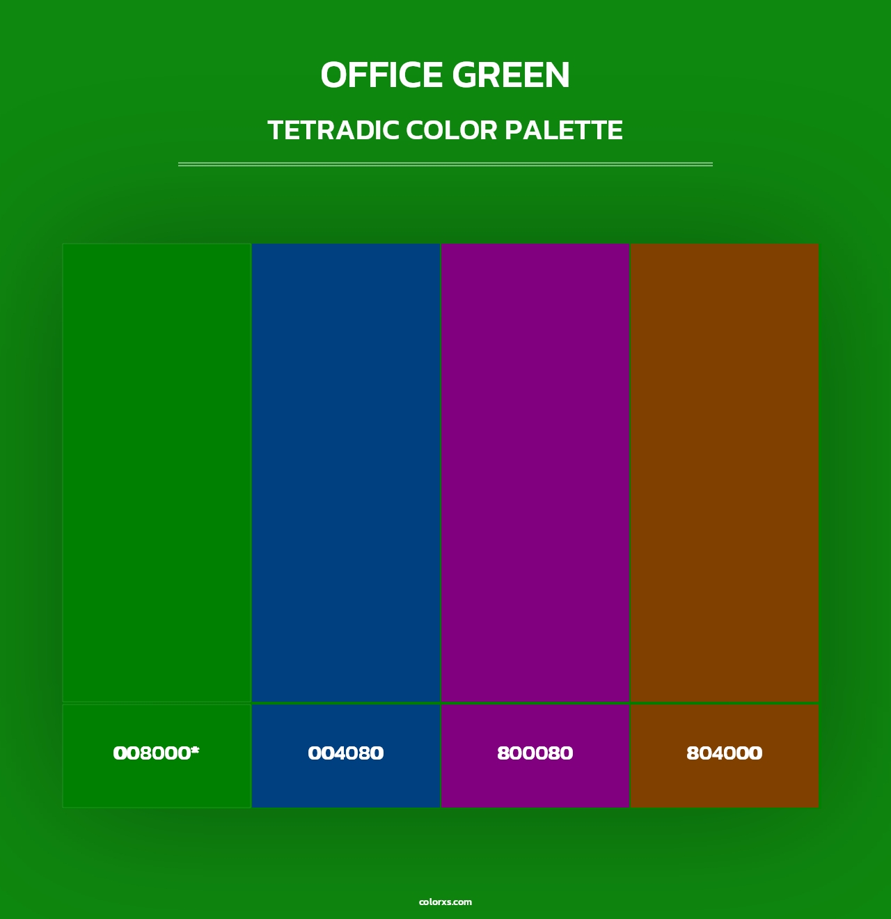 Office Green - Tetradic Color Palette