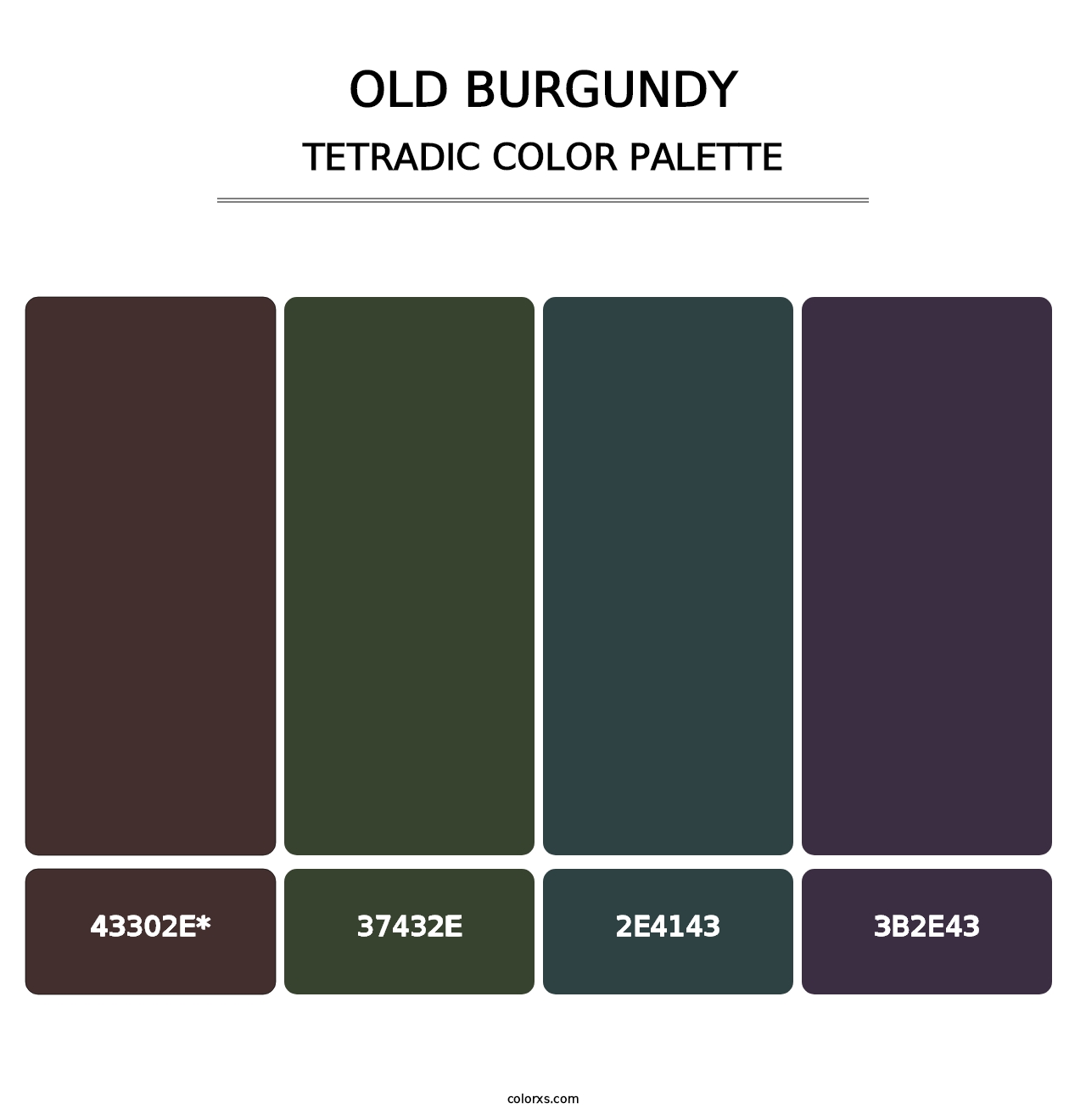 Old Burgundy - Tetradic Color Palette
