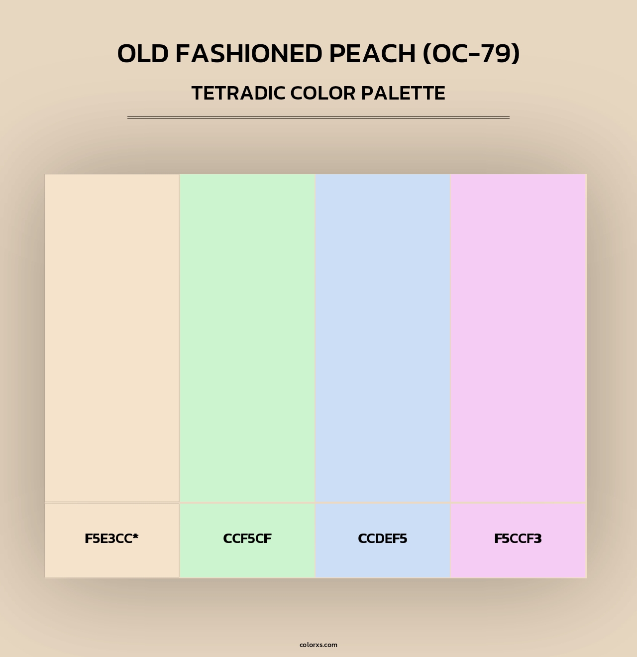 Old Fashioned Peach (OC-79) - Tetradic Color Palette