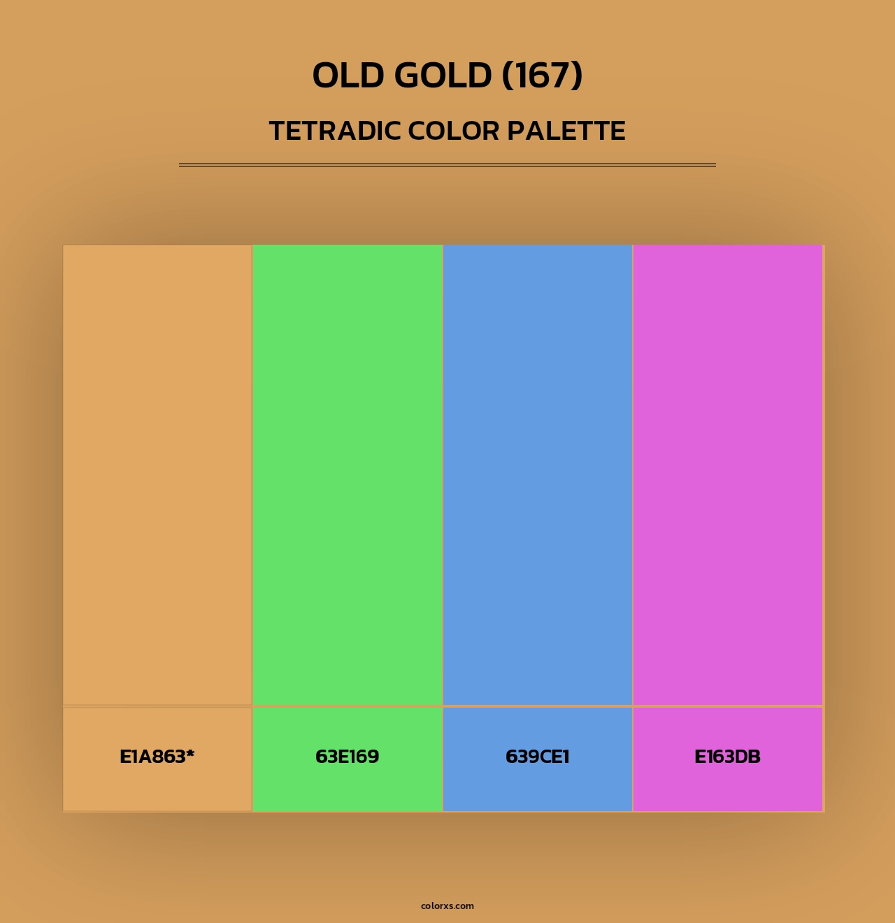 Old Gold (167) - Tetradic Color Palette