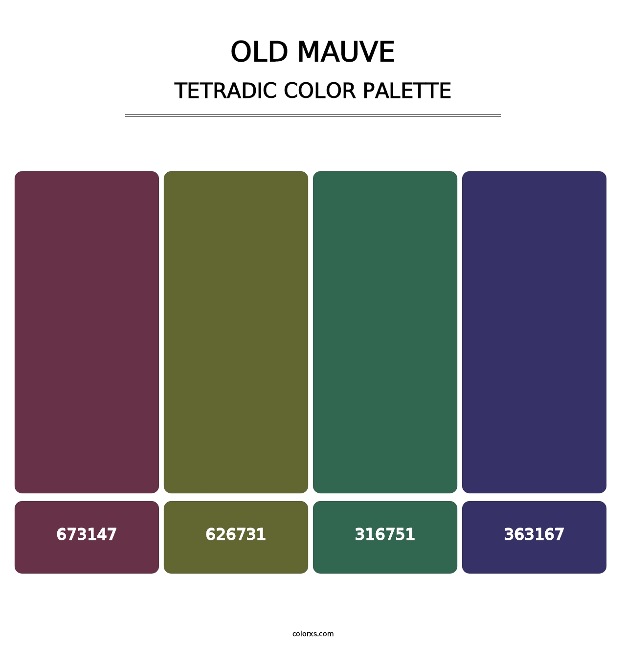 Old Mauve - Tetradic Color Palette