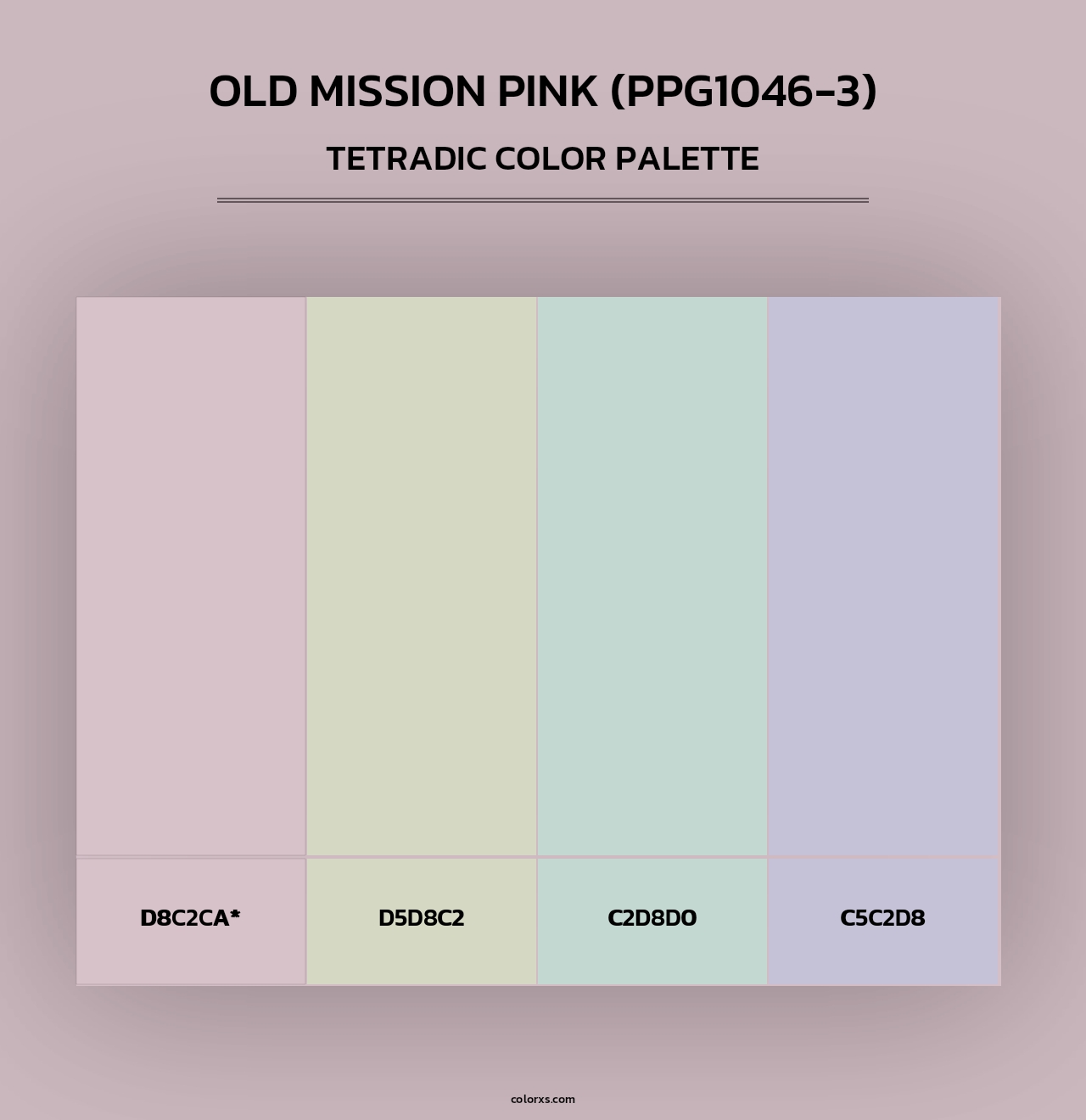 Old Mission Pink (PPG1046-3) - Tetradic Color Palette