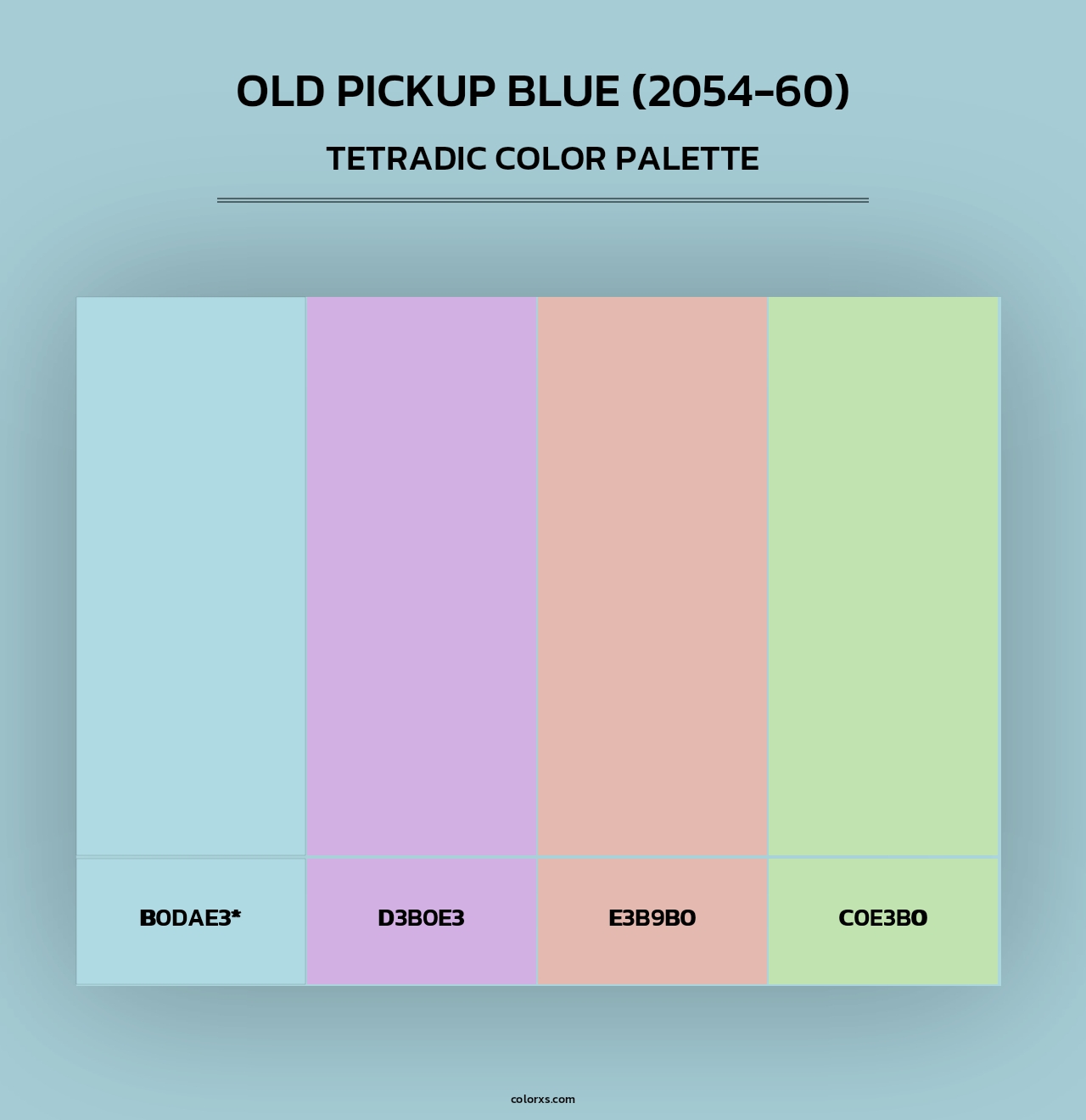 Old Pickup Blue (2054-60) - Tetradic Color Palette