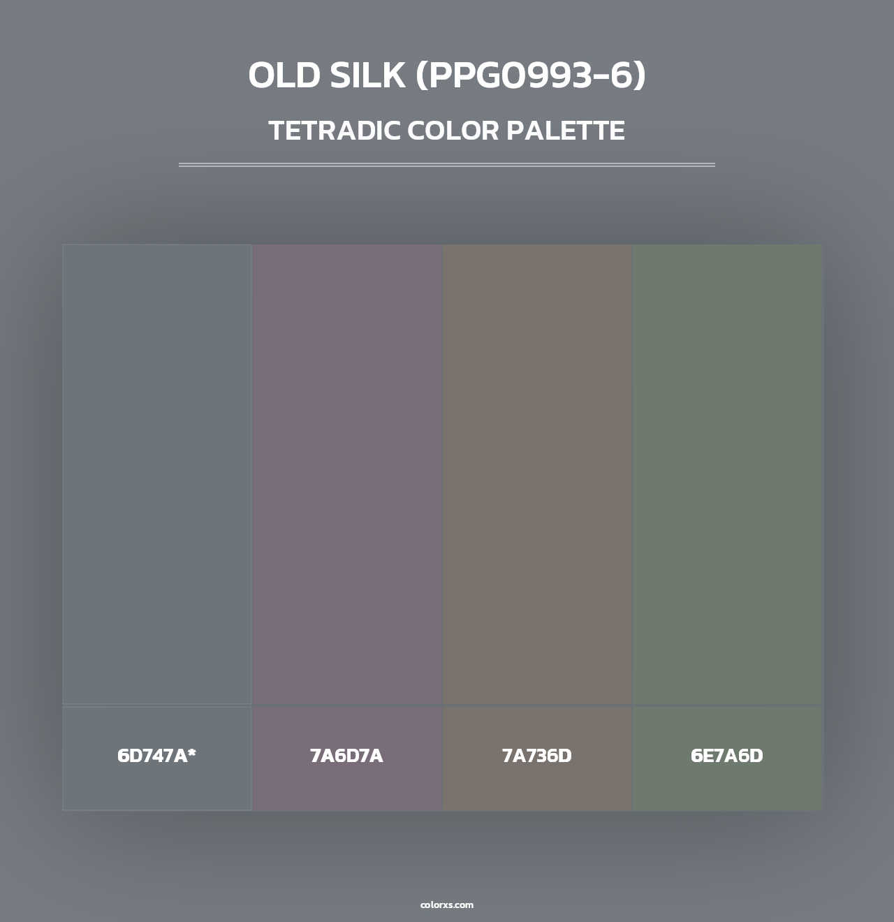 Old Silk (PPG0993-6) - Tetradic Color Palette